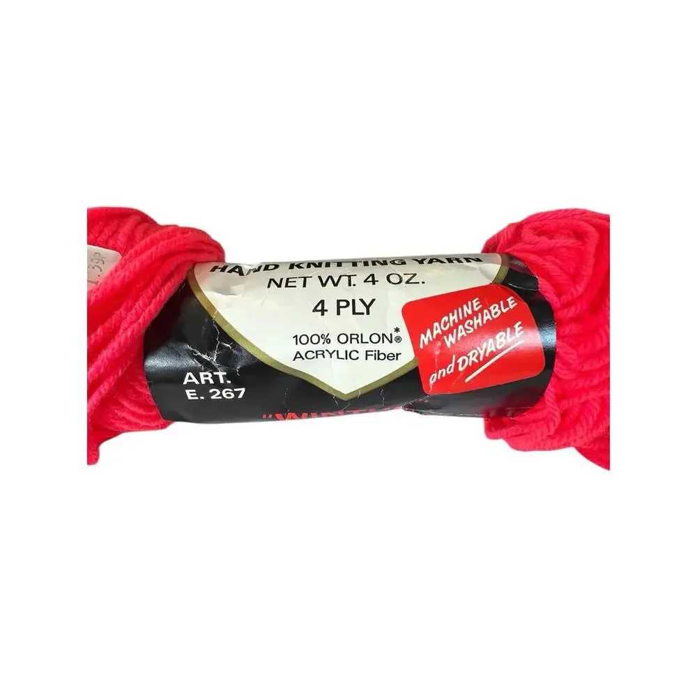 Vintage Red Heart Wintuk Orlon Acrylic Yarn - 1 Skein‎ Color Melon #900